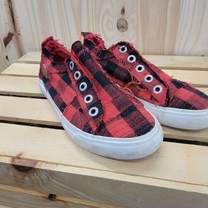 Blowfish buffalo plaid shoes size 4